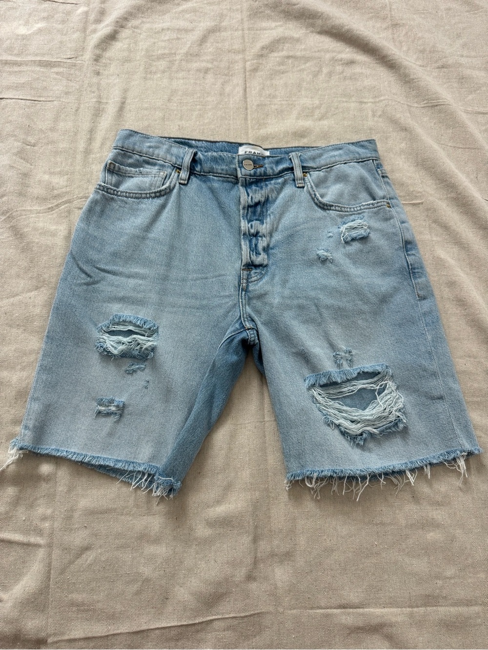 FRAME Le Slouch Bermuda Denim Shorts Women's 27